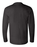 Bayside BA6100 Adult 6.1 oz., 100% Cotton Long Sleeve T-Shirt #color_BLACK