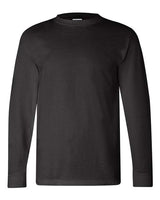 Bayside BA6100 Adult 6.1 oz., 100% Cotton Long Sleeve T-Shirt #color_BLACK