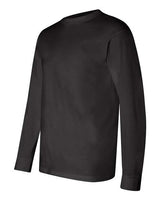 Bayside BA6100 Adult 6.1 oz., 100% Cotton Long Sleeve T-Shirt #color_BLACK