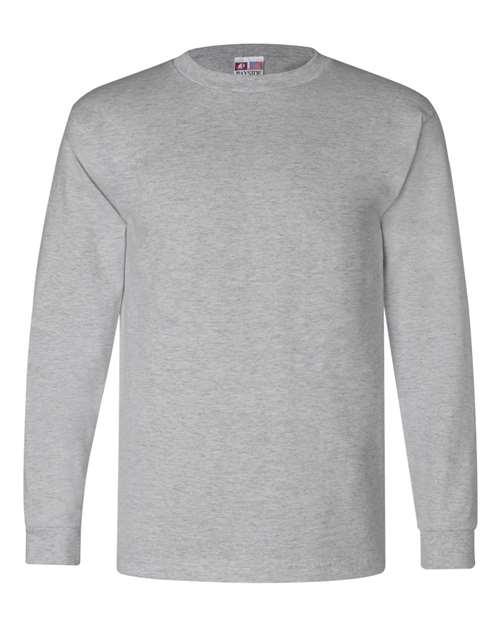 Bayside BA6100 Adult 6.1 oz., 100% Cotton Long Sleeve T-Shirt #color_DARK ASH