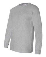 Bayside BA6100 Adult 6.1 oz., 100% Cotton Long Sleeve T-Shirt #color_DARK ASH