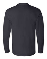 Bayside BA6100 Adult 6.1 oz., 100% Cotton Long Sleeve T-Shirt #color_NAVY