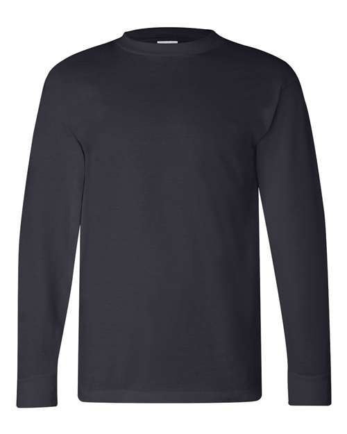 Bayside BA6100 Adult 6.1 oz., 100% Cotton Long Sleeve T-Shirt #color_NAVY