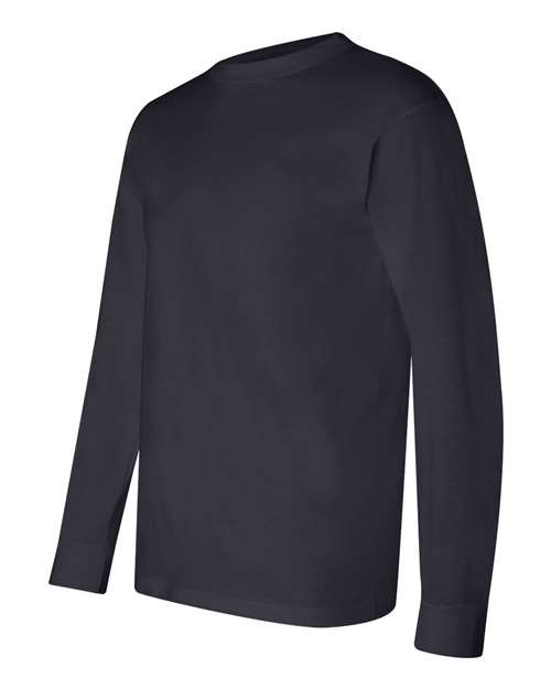 Bayside BA6100 Adult 6.1 oz., 100% Cotton Long Sleeve T-Shirt #color_NAVY