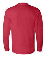 Bayside BA6100 Adult 6.1 oz., 100% Cotton Long Sleeve T-Shirt #color_RED