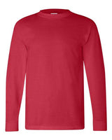 Bayside BA6100 Adult 6.1 oz., 100% Cotton Long Sleeve T-Shirt #color_RED