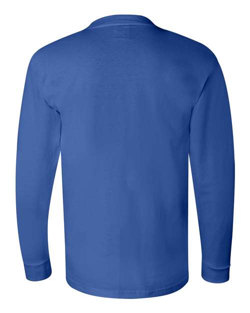Bayside BA6100 Adult 6.1 oz., 100% Cotton Long Sleeve T-Shirt #color_ROYAL