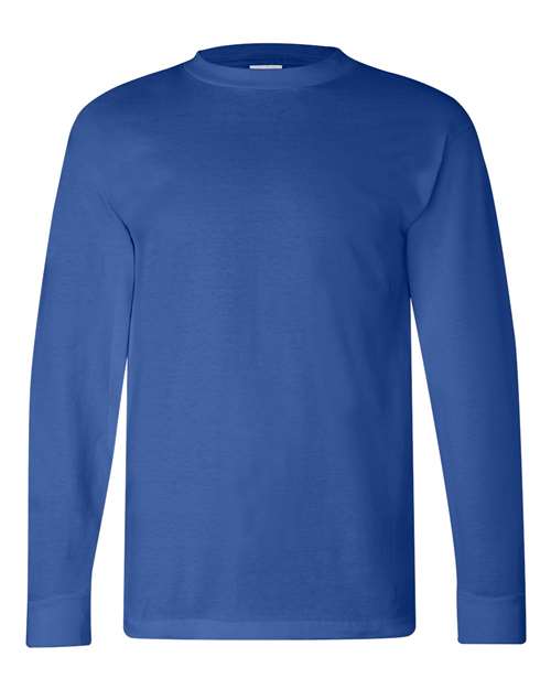 Bayside BA6100 Adult 6.1 oz., 100% Cotton Long Sleeve T-Shirt #color_ROYAL