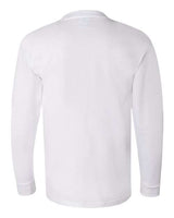 Bayside BA6100 Adult 6.1 oz., 100% Cotton Long Sleeve T-Shirt #color_WHITE