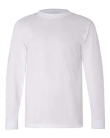 Bayside BA6100 Adult 6.1 oz., 100% Cotton Long Sleeve T-Shirt #color_WHITE