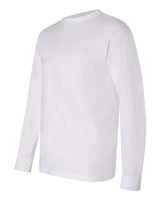 Bayside BA6100 Adult 6.1 oz., 100% Cotton Long Sleeve T-Shirt #color_WHITE
