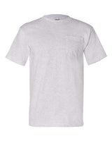 Bayside BA7100 Adult 6.1 oz., 100% Cotton Pocket T-Shirt #color_ASH