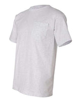 Bayside BA7100 Adult 6.1 oz., 100% Cotton Pocket T-Shirt #color_ASH