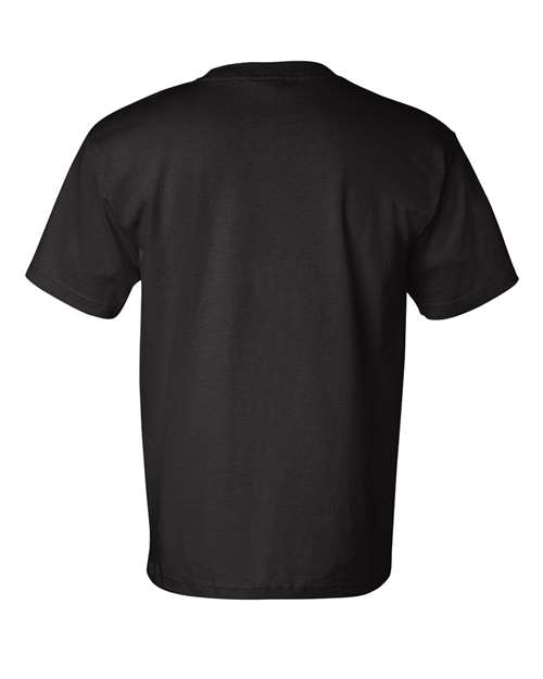 Bayside BA7100 Adult 6.1 oz., 100% Cotton Pocket T-Shirt #color_BLACK