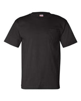 Bayside BA7100 Adult 6.1 oz., 100% Cotton Pocket T-Shirt #color_BLACK