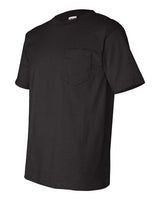 Bayside BA7100 Adult 6.1 oz., 100% Cotton Pocket T-Shirt #color_BLACK