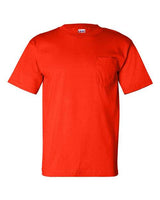 Bayside BA7100 Adult 6.1 oz., 100% Cotton Pocket T-Shirt #color_BRIGHT ORANGE