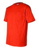 Bayside BA7100 Adult 6.1 oz., 100% Cotton Pocket T-Shirt #color_BRIGHT ORANGE