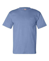 Bayside BA7100 Adult 6.1 oz., 100% Cotton Pocket T-Shirt #color_CAROLINA BLUE