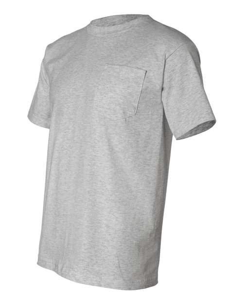 Bayside BA7100 Adult 6.1 oz., 100% Cotton Pocket T-Shirt #color_DARK ASH