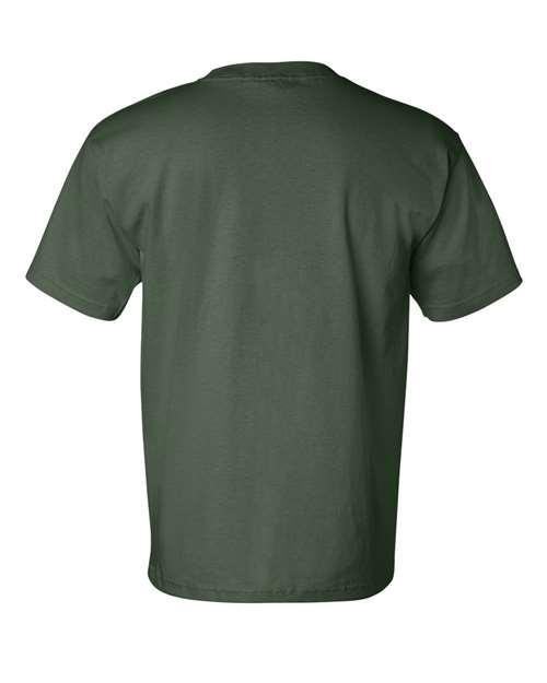 Bayside BA7100 Adult 6.1 oz., 100% Cotton Pocket T-Shirt #color_FOREST GREEN