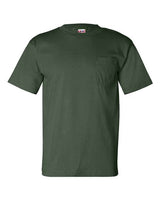 Bayside BA7100 Adult 6.1 oz., 100% Cotton Pocket T-Shirt #color_FOREST GREEN
