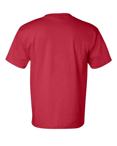 Bayside BA7100 Adult 6.1 oz., 100% Cotton Pocket T-Shirt #color_RED