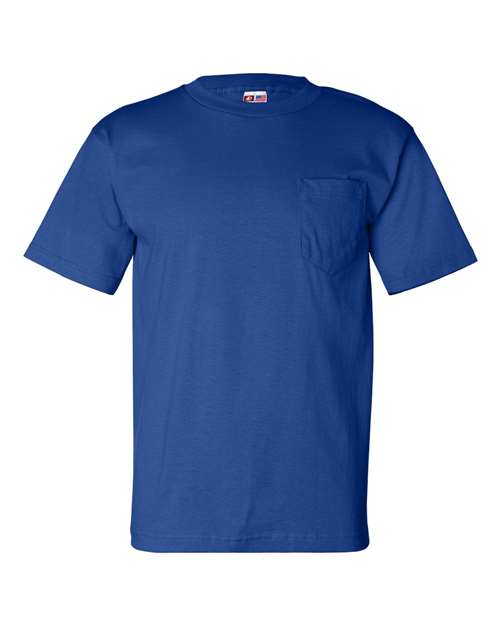 Bayside BA7100 Adult 6.1 oz., 100% Cotton Pocket T-Shirt #color_ROYAL BLUE