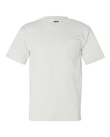 Bayside BA7100 Adult 6.1 oz., 100% Cotton Pocket T-Shirt #color_WHITE