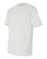 Bayside BA7100 Adult 6.1 oz., 100% Cotton Pocket T-Shirt #color_WHITE