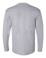 Bayside BA3055 Unisex Union-Made Long-Sleeve Pocket Crew T-Shirt #color_DARK ASH