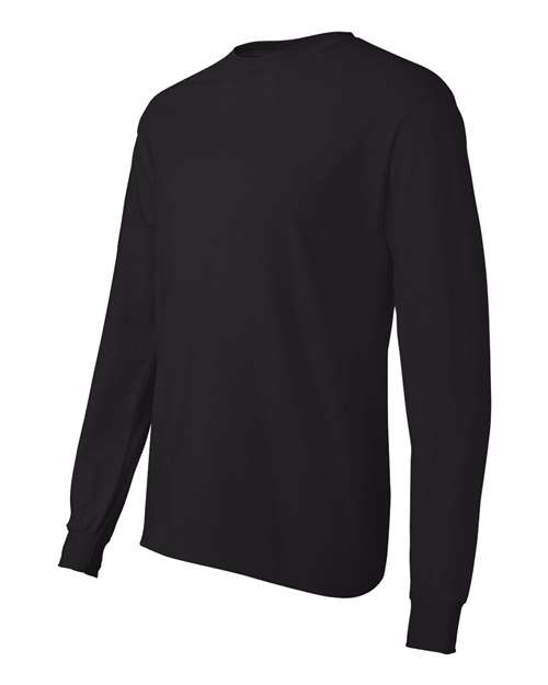 Hanes 5586 Adult Authentic-T Long-Sleeve T-Shirt #color_BLACK