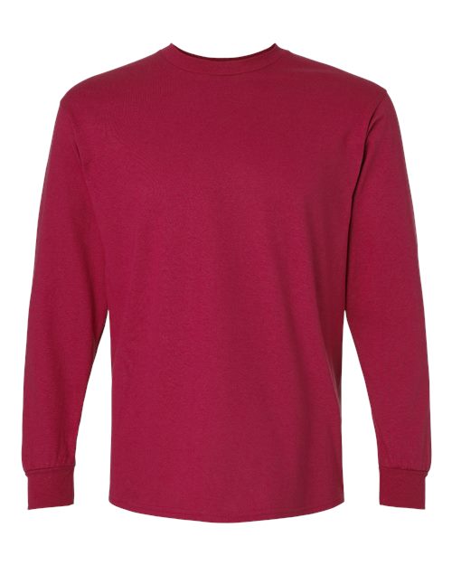 Gildan G240 Adult Ultra Cotton  Long-Sleeve T-Shirt #color_CARDINAL RED