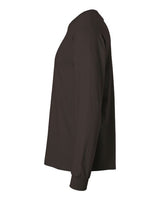 Gildan G240 Adult Ultra Cotton  Long-Sleeve T-Shirt #color_DARK CHOCOLATE