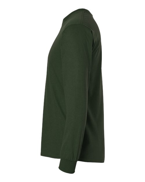 Gildan G240 Adult Ultra Cotton  Long-Sleeve T-Shirt #color_FOREST GREEN