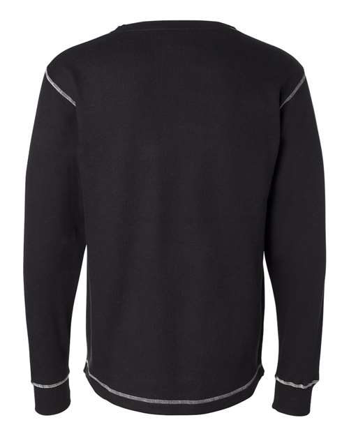 J America JA8238 Men's Vintage Long-Sleeve Thermal T-Shirt #color_BLACK/ VINT  WHT
