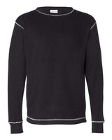 J America JA8238 Men's Vintage Long-Sleeve Thermal T-Shirt #color_BLACK/ VINT  WHT