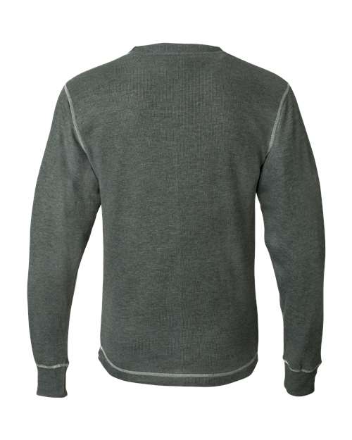 J America JA8238 Men's Vintage Long-Sleeve Thermal T-Shirt #color_CHRL HTR/ VNT WH