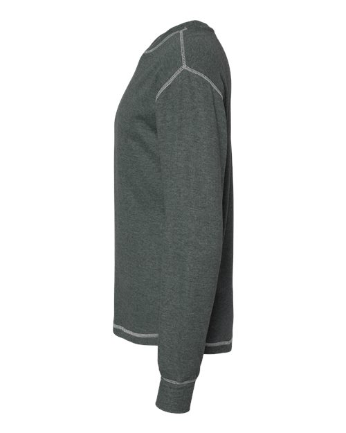 J America JA8238 Men's Vintage Long-Sleeve Thermal T-Shirt #color_CHRL HTR/ VNT WH