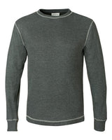 J America JA8238 Men's Vintage Long-Sleeve Thermal T-Shirt #color_CHRL HTR/ VNT WH