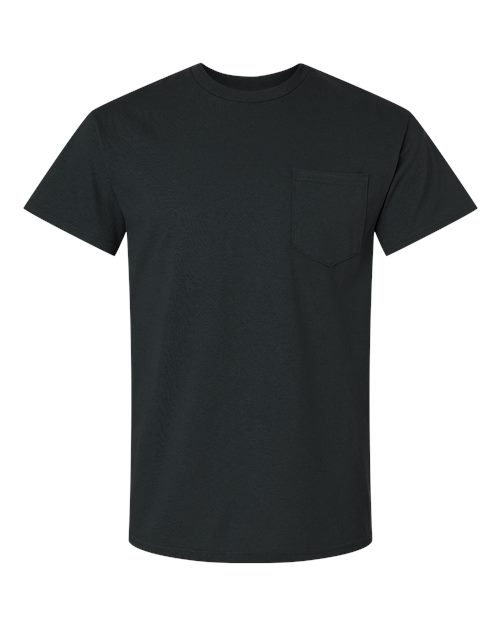 Gildan G230 Adult Ultra Cotton  Pocket T-Shirt #color_BLACK