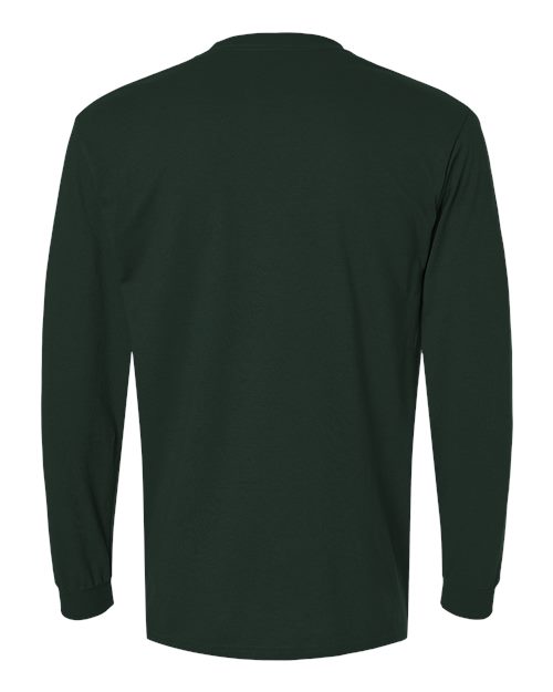 Gildan G840 Adult 50/50 Long-Sleeve T-Shirt #color_FOREST GREEN