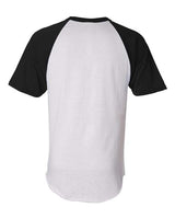 Augusta Sportswear 423 Adult Short-Sleeve Baseball Jersey #color_WHITE/ BLACK