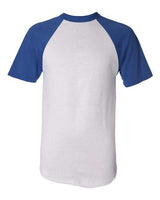 Augusta Sportswear 423 Adult Short-Sleeve Baseball Jersey #color_WHITE/ ROYAL
