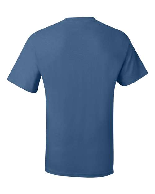 Hanes 5190P Adult Beefy-T with Pocket #color_DENIM BLUE