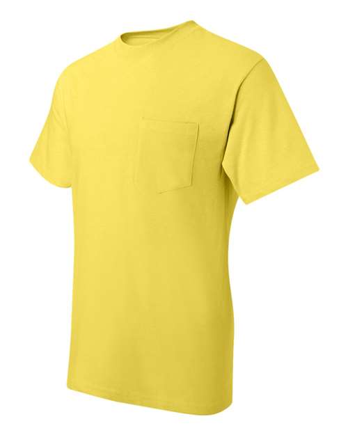 Hanes 5190P Adult Beefy-T with Pocket #color_YELLOW
