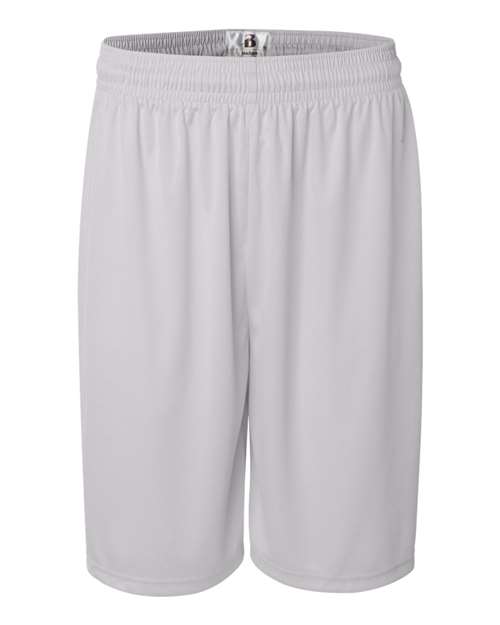 "Badger 4109 B-Core 9" Shorts #color_White"