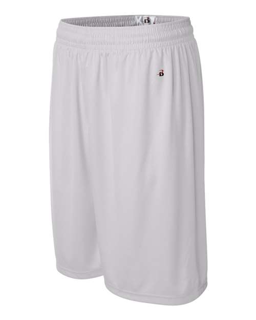 "Badger 4109 B-Core 9" Shorts #color_White"