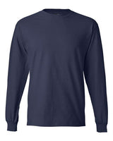 Hanes 5186 Adult Long-Sleeve Beefy-T #color_NAVY