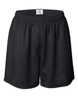 ""Badger 7216 Women's Pro Mesh 5" Shorts with Solid Liner" #color_Black"